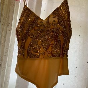 Beautiful Sequin rose gold bodysuit!